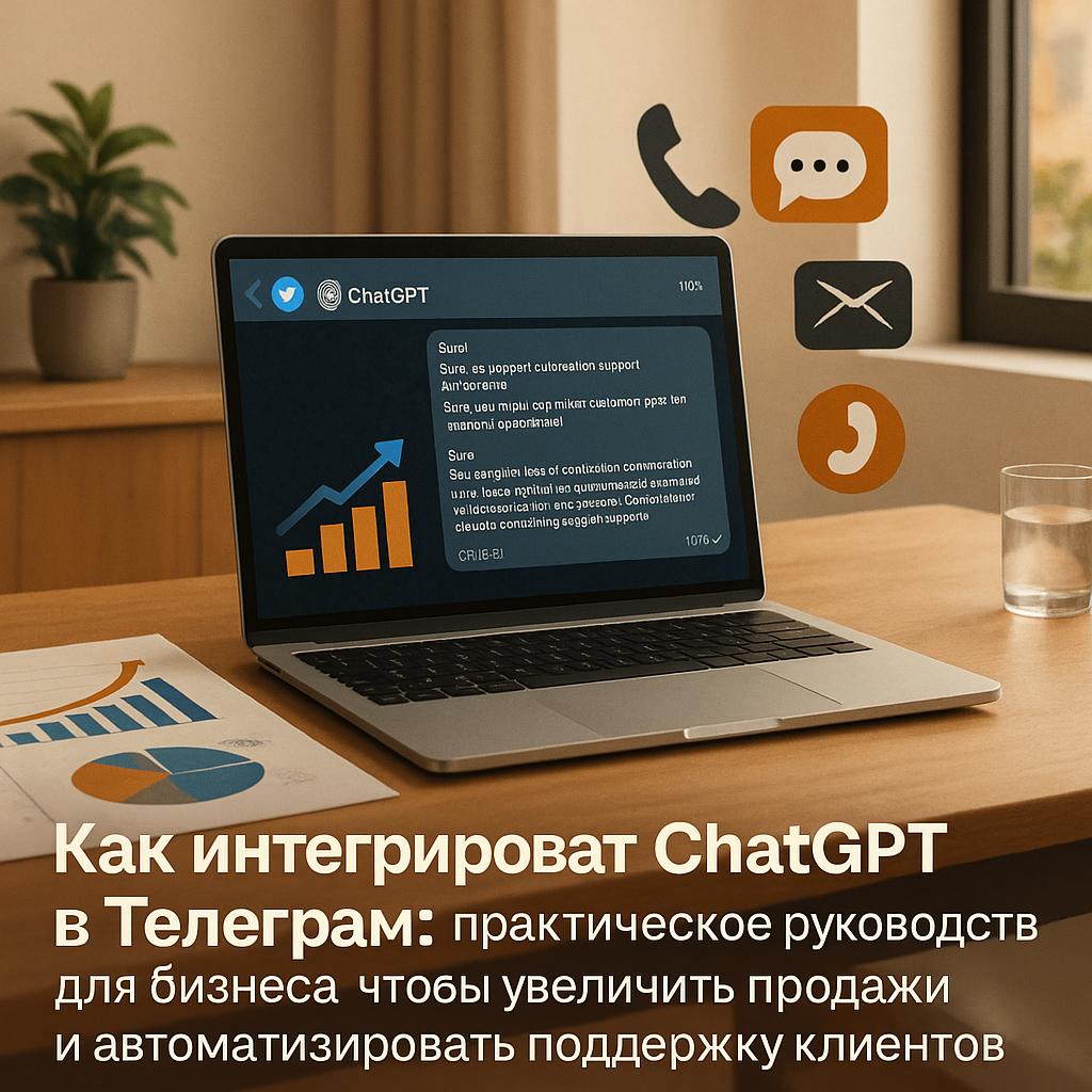 Как интегрировать ChatGPT в Телеграм: практическое руководство для бизнеса, чтобы увеличить продажи и автоматизировать поддержку клиентов