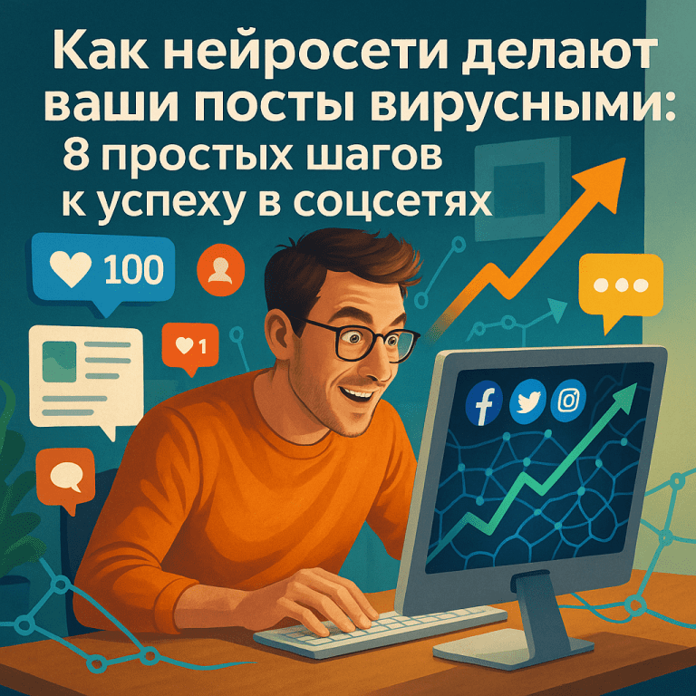 Как нейросети делают ваши посты вирусными: 8 простых шагов к успеху в соцсетях