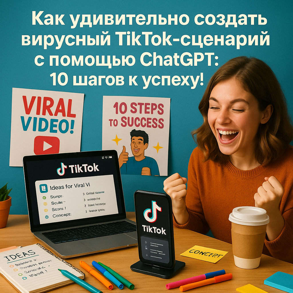Как удивительно создать вирусный TikTok-сценарий с помощью ChatGPT: 10 шагов к успеху!