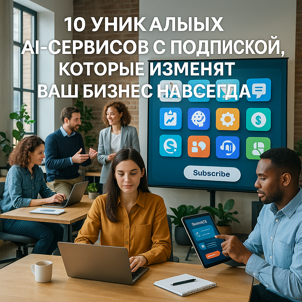 10 уникальных AI-сервисов с подпиской, которые изменят ваш бизнес навсегда