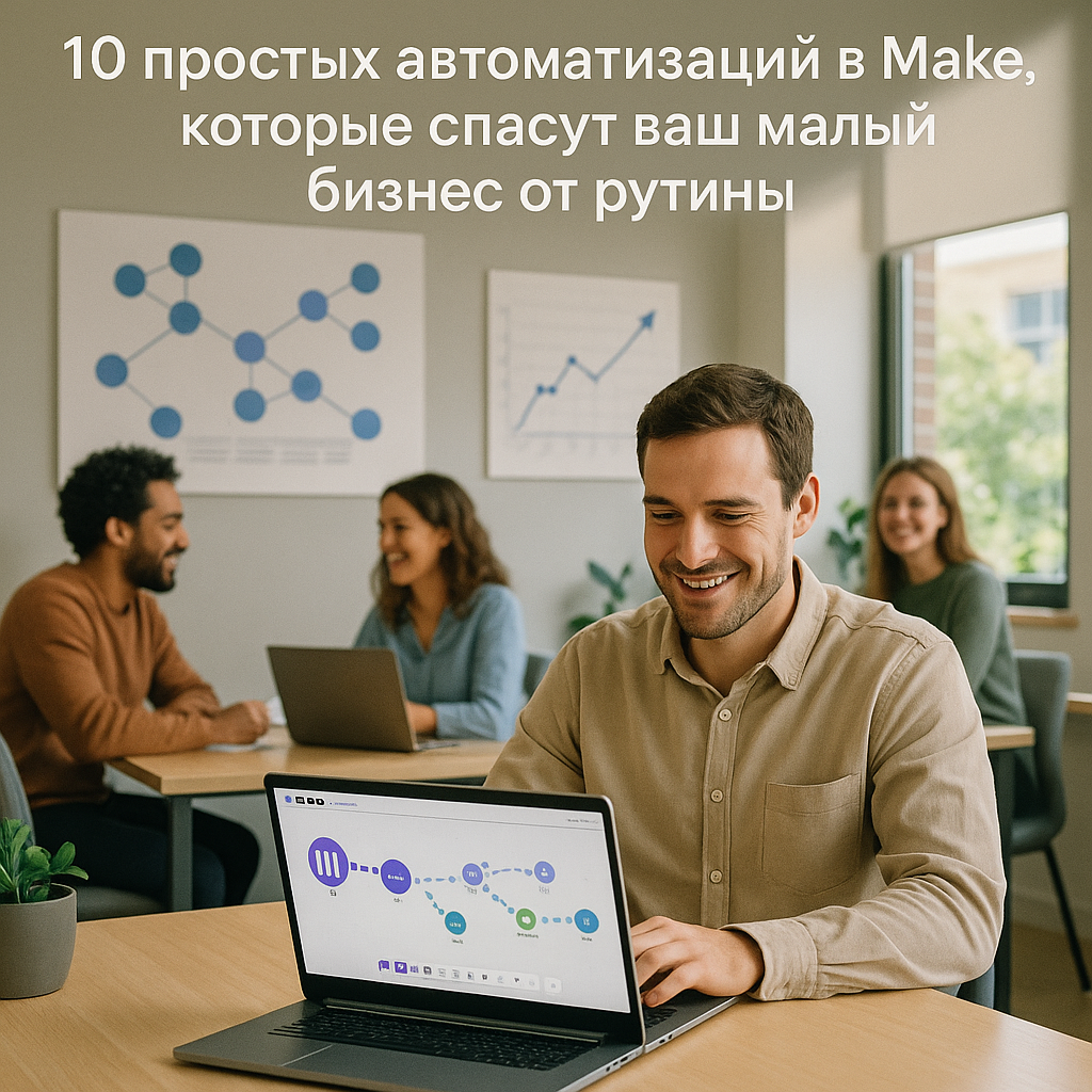 10 простых автоматизаций в Make, которые спасут ваш малый бизнес от рутины