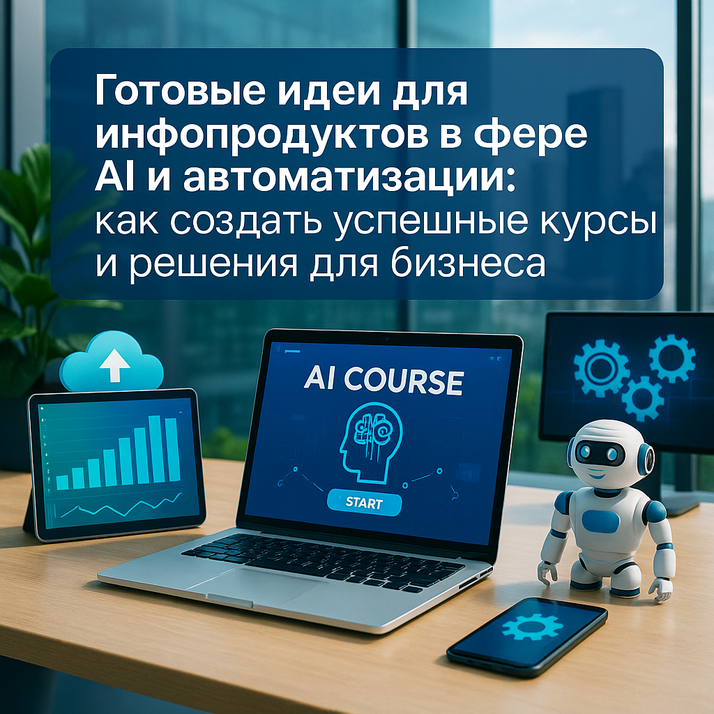 Готовые идеи для инфопродуктов в сфере AI и автоматизации: как создать успешные курсы и решения для бизнеса