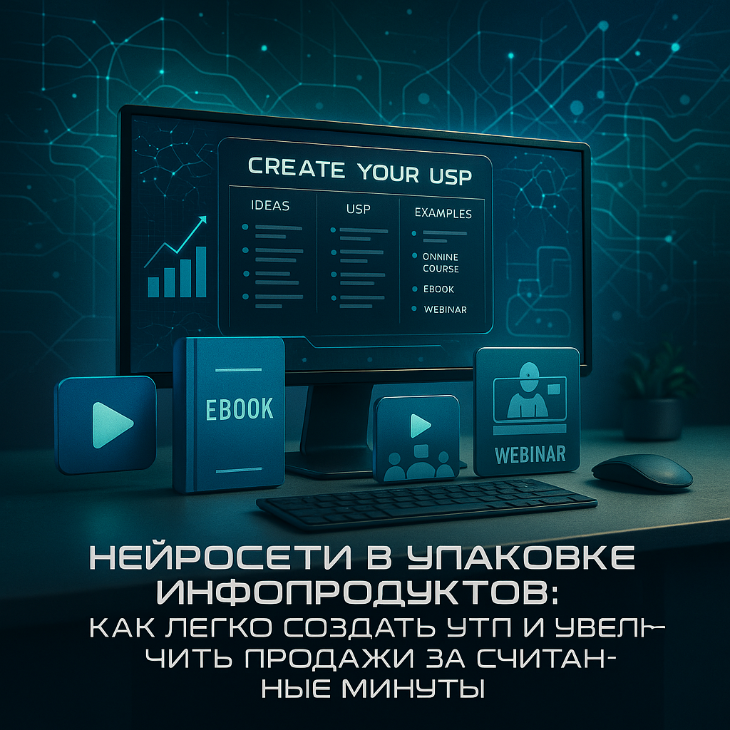 Нейросети в упаковке инфопродуктов: как легко создать УТП и увеличить продажи за считанные минуты