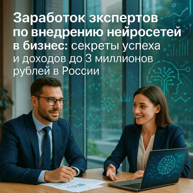 Заработок экспертов по внедрению нейросетей в бизнес: секреты успеха и доходов до 3 миллионов рублей в России