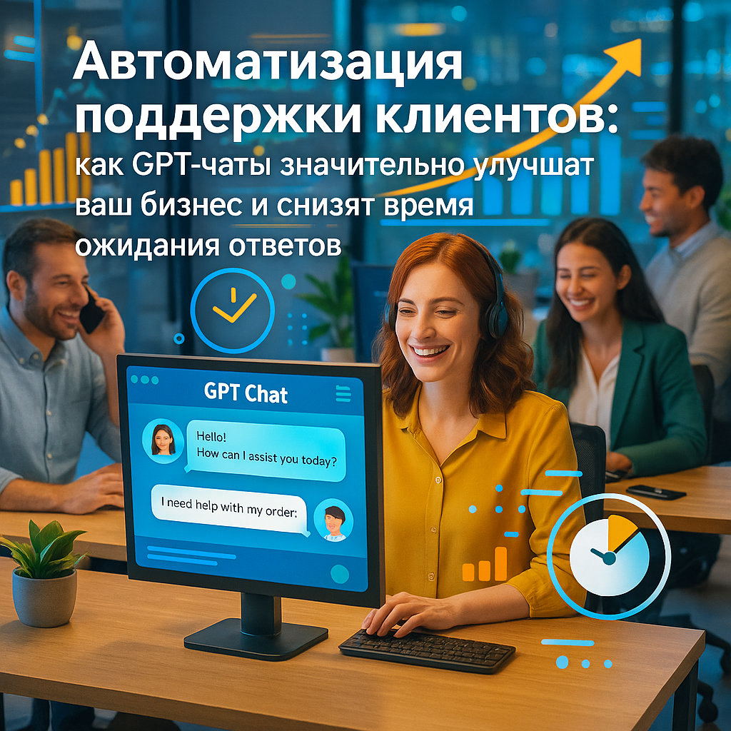 Автоматизация поддержки клиентов: как GPT-чаты значительно улучшат ваш бизнес и снизят время ожидания ответов