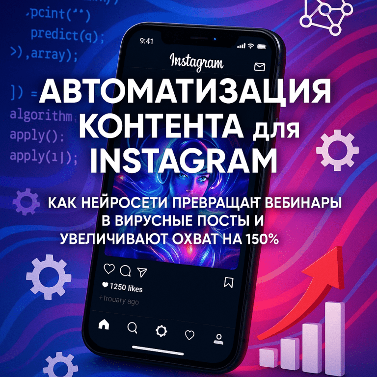 Автоматизация контента для Instagram: как нейросети превращают вебинары в вирусные посты и увеличивают охват на 150%