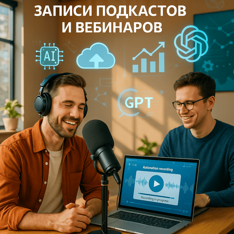 GPT-агенты: как автоматизация записи подкастов и вебинаров изменит ваш контент-игрок!