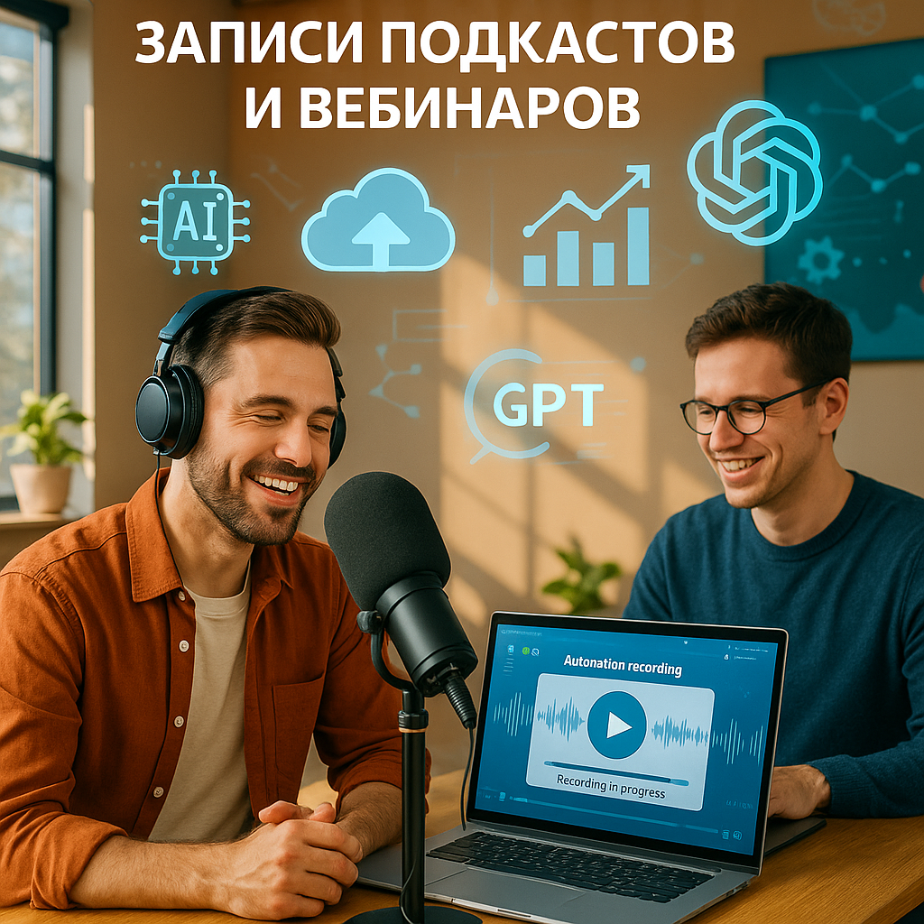 GPT-агенты: как автоматизация записи подкастов и вебинаров изменит ваш контент-игрок!