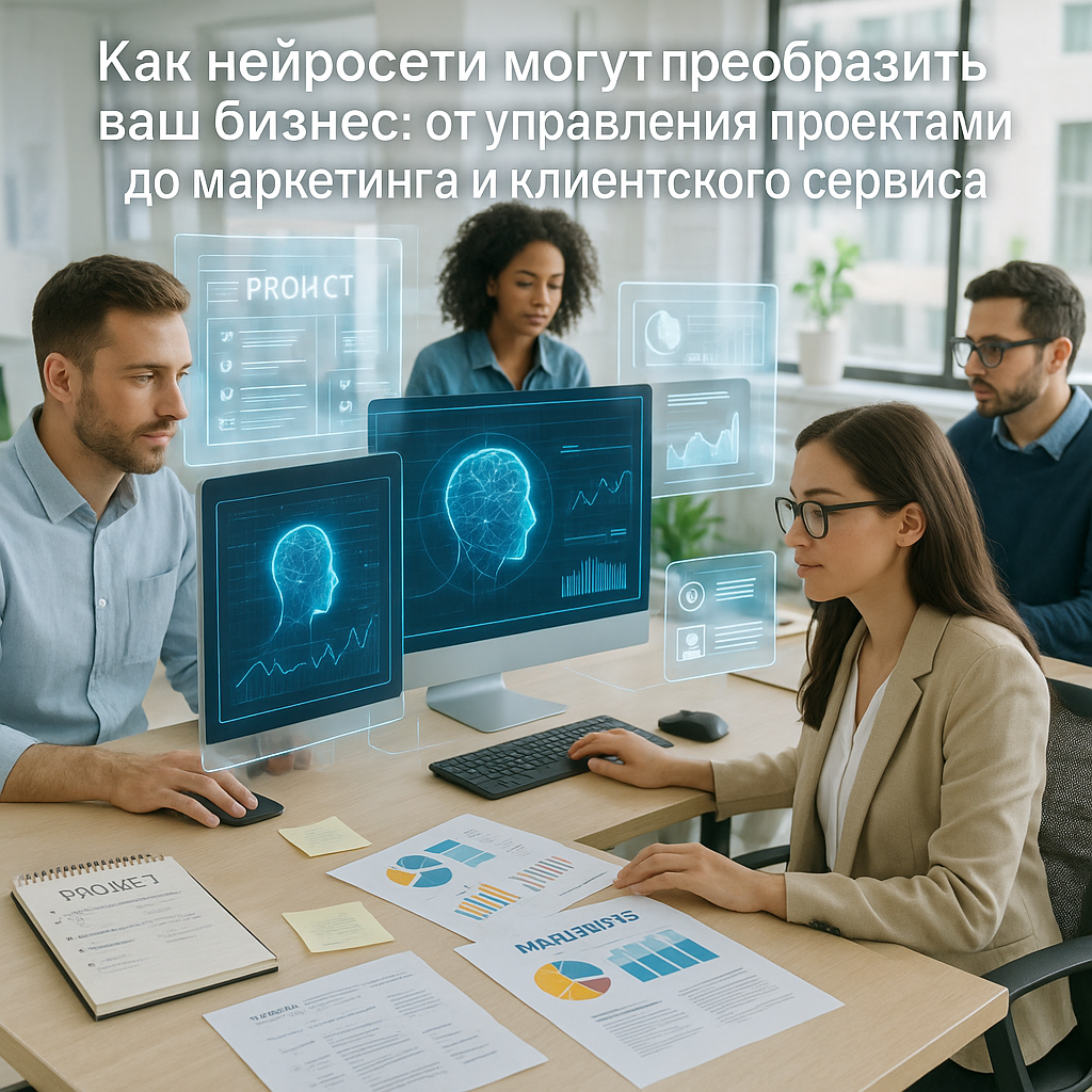 Как нейросети могут преобразить ваш бизнес: от управления проектами до маркетинга и клиентского сервиса!