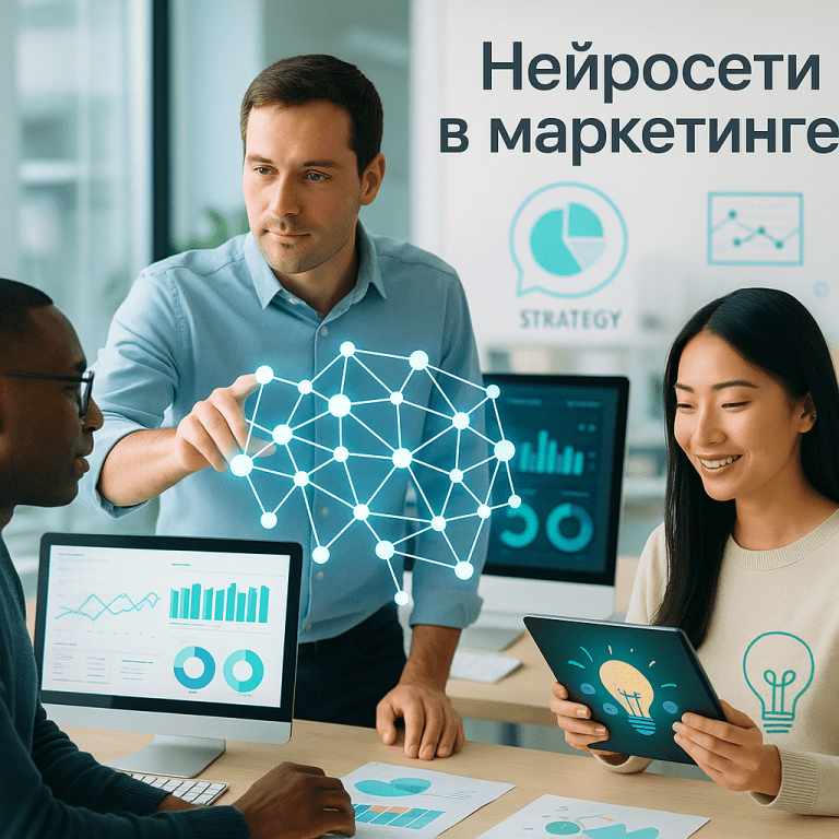 Нейросети в маркетинге: Как использовать технологии для создания эффективной стратегии, анализа данных и генерации креативного контента