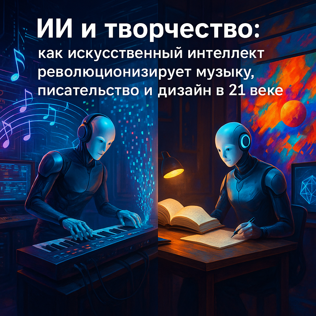 ИИ и творчество: как искусственный интеллект революционизирует музыку, писательство и дизайн в 21 веке