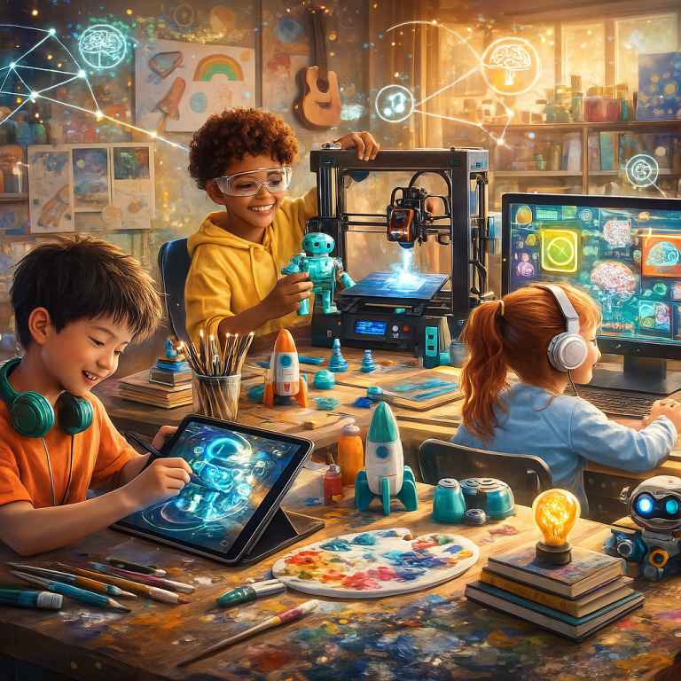 Нейросети и творчество: как современные технологии помогают детям развивать таланты и получать удовольствие от игр