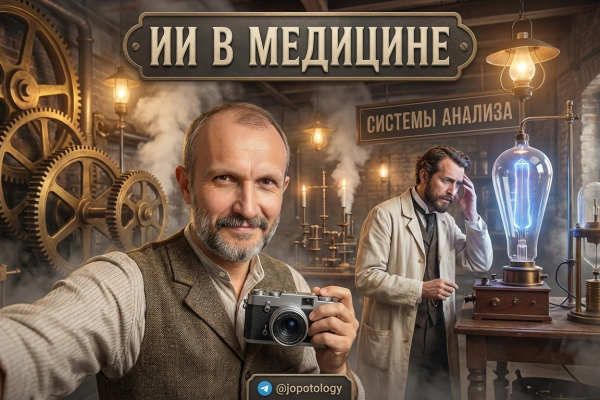 Врач изучает результаты анализа МРТ, сделанного искусственным интеллектом на мониторе