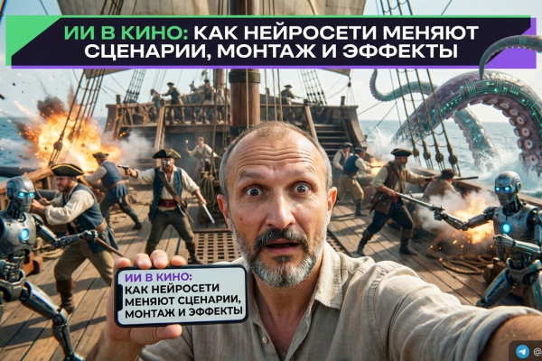 Применение нейросетей в киноиндустрии для написания сценариев, монтажа и создания спецэффектов