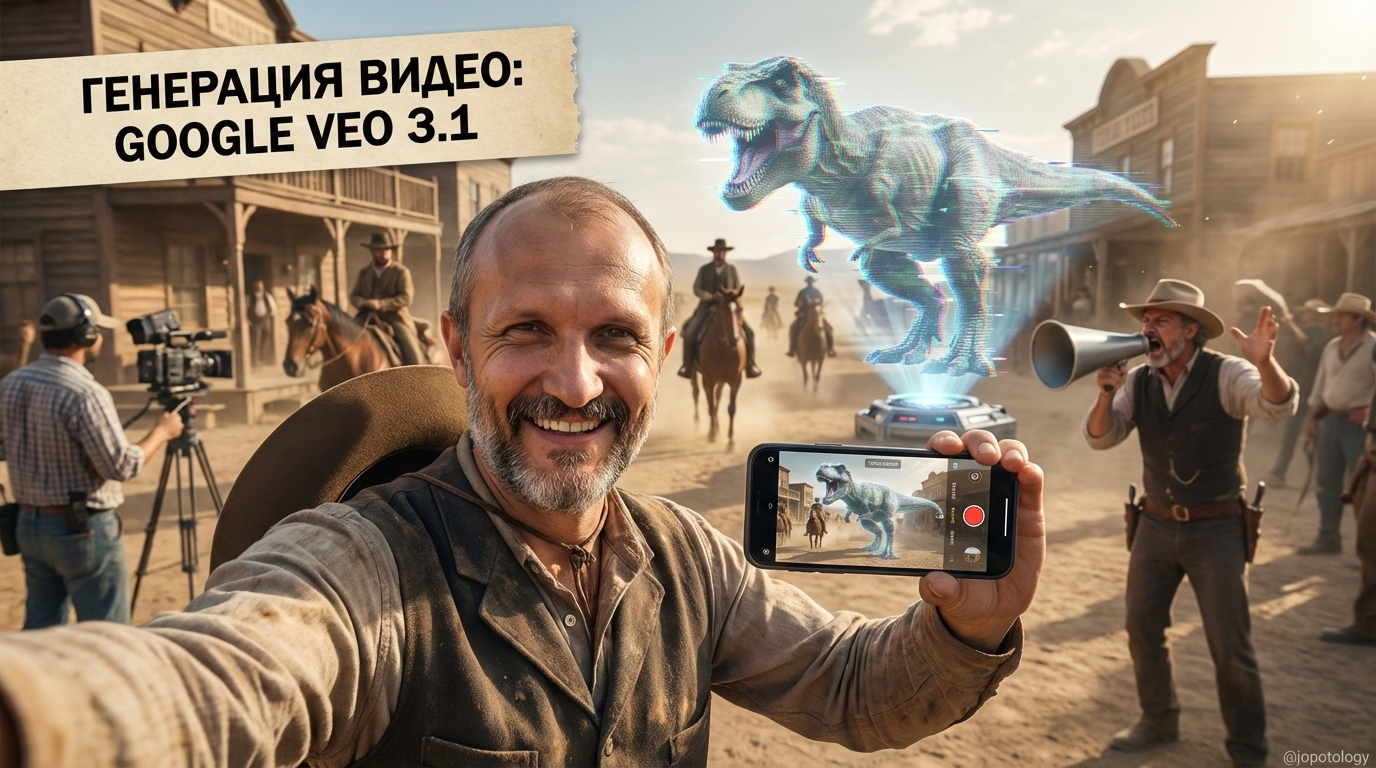 Процесс генерации видео с помощью нейросети Google Veo 3.1