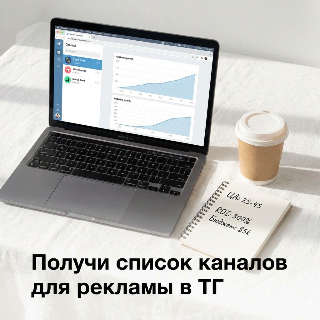 Получите готовый список из 10-15 релевантных каналов в Telegram с ценами и статистикой бесплатно