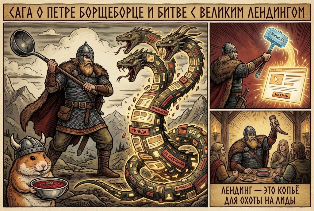 Как создать лендинг за 2 минуты и получить 12 заявок в день: история Петра и его борща