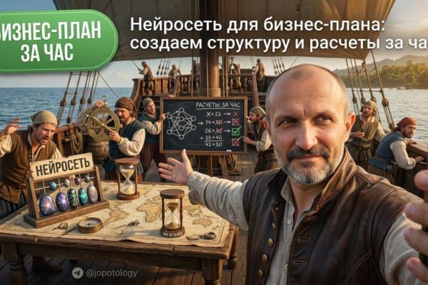 Создание структуры и расчетов бизнес-плана с помощью искусственного интеллекта на ноутбуке
