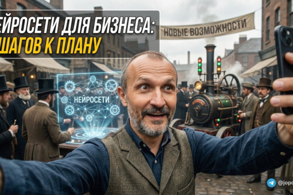 Схема 5 шагов создания плана внедрения нейросетей для развития бизнеса
