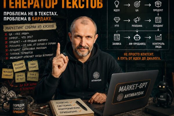 Market-GPT: Не очередной генератор текстов, а система, которая превратит ваш маркетинговый бардак в работающий бизнес-конвейер