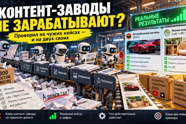 "Контент-заводы: Почему они не приносят прибыль и как избежать распространённых ошибок?"