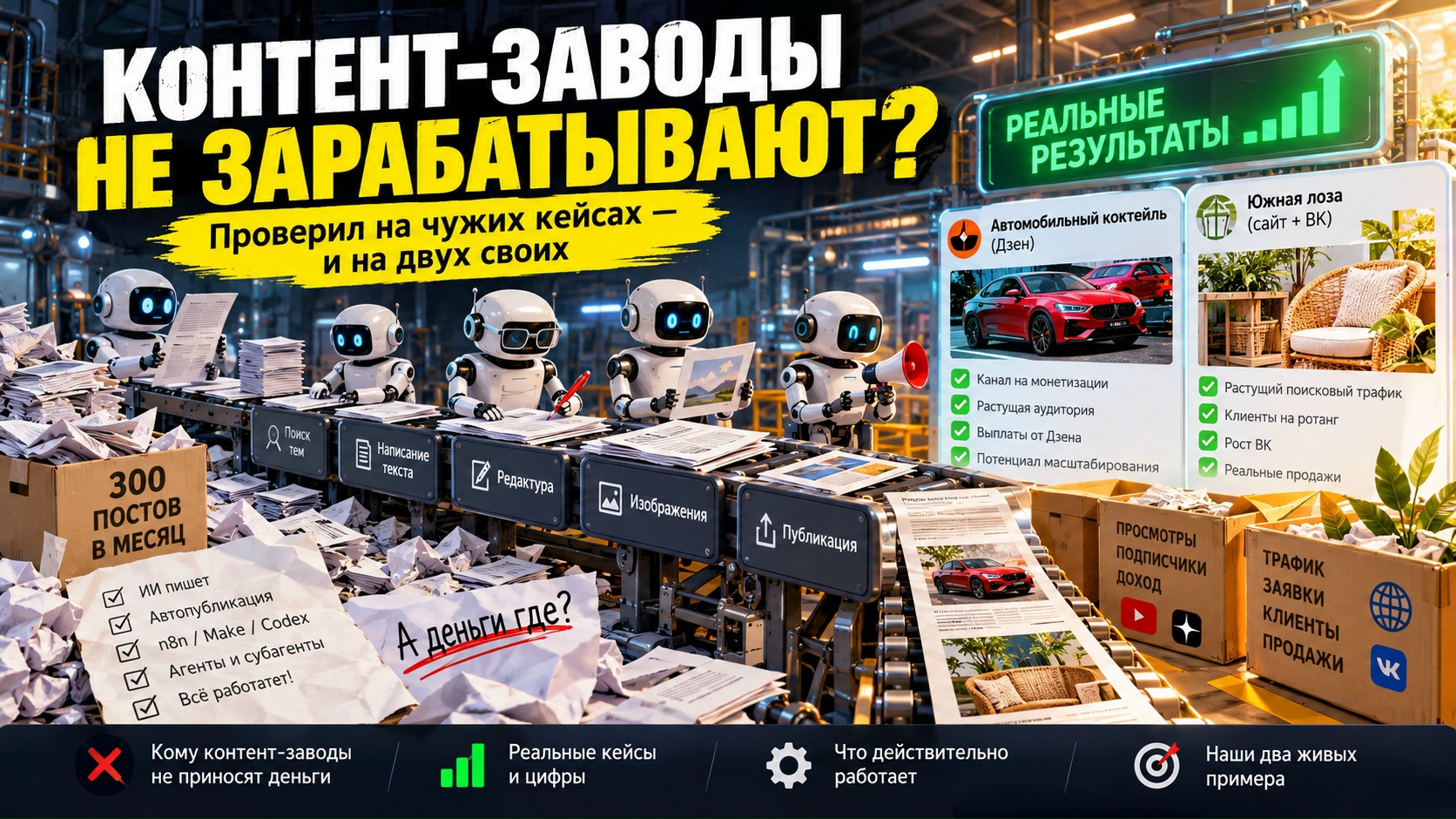 "Контент-заводы: Почему они не приносят прибыль и как избежать распространённых ошибок?"